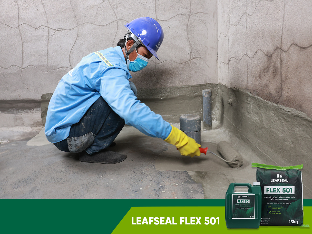 LeafSeal Flex 501 - Hợp chất chống thấm gốc xi măng hai thành phần